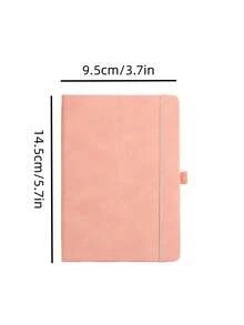 1pc A6 Hardcover Notebook With Bookmark Ribbon - Soft Cover Business Diary, School Supplies, Stationery, Back To School Essential, Study Notebook