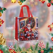 12/24pcs Christmas Party Favor Bags, Non-Woven Fabric Gift Bags, Suitable For Christmas Party Gifts, Birthday Party Decorations, Winter Party Favors