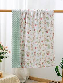 1条婴儿毯，带舒缓凸点，柔软新生儿襁褓毯，冬季适用