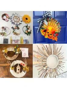 1 pièce Couronne de Noël ronde, Anneau en bois pour artisanat de fête, couronne, décoration de fête de Noël, décoration de scène de fête, faveurs de fête, sapin de Noël