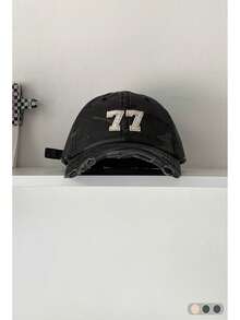 男女通用迷彩棒球帽，街头潮流可调节后扣帽，宽边防晒，做旧牛仔软顶帽，男女皆宜 - 彩色 - 查看 25