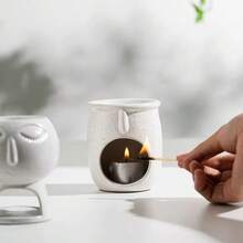 1PC Nordic-Style Simple Ceramic Candlestick Desktop Decorative Items, Creative Face Aroma Diffuser Decoration, DIY Handicrafts, Gift Decoration, Home Decorative Items