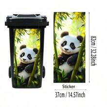 1 pieza Pegatina de cubo de basura con serie de animales divertidos, incluye pegatinas autoadhesivas de PVC con diseños de perro, jirafa, mapache y otros animales, adecuado para cubos de basura al aire libre, decoración de habitaciones, dormitorios, cocinas, paredes y decoración