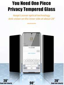 2 Stücke Privacy Anti-Spion 3D gewölbte gehärtete Glasfolie 9H Härte Büro/Metro Anti-Spähen Datenschutz Handy Bildschirmschutzfolie kompatibel mit Redmi Note 15 14 Pro 13 Pro+ Honor Magic 7/6/5 Lite Pro X9A X9B X9C, explosionsgeschützt und kratzfest, unterstützt keine Fingerabdruckerkennung