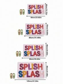 1pc Colorful Letter Plush Bathroom Mat, Beautiful Carpet, Bathroom Rug, Doormat, Small Rug, Carpet, Floor Mat, Home Decor, Area Rug, Outdoor Mat, Bedroom Carpet, Washable Rug Christmas Decor Kitchen Rug