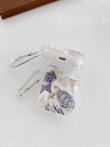 Vỏ tai nghe Bluetooth họa tiết sóng Ukiyo-E Turtle, Vỏ tai nghe họa tiết đại dương, Vỏ tai nghe trong suốt kèm 1 kẹp dây đeo, Tương thích với vỏ , Tai nghe, Vỏ Pro 3, Pro (Thế hệ thứ 2), 3, Pro, 1/2, 4 - Nhiều màu - Xem 10