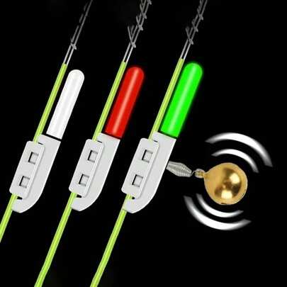 عصا صيد سمك إلكترونية مضيئة قابلة للإزالة، مقاومة للماء، تعمل بالبطارية، مفيدة للصيد الليلي على الصخور