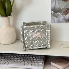 This Adorable Pink 3D Ribbon Or Heart-Shaped Storage Basket Is The Perfect Choice For Christmas And Holiday Decor. It Is Designed To Reduce Desktop Clutter And Is Waterproof, Making It Great For Storing Cosmetics, Organizing Makeup Brushes And Skincare Products, While Also Serving As A Beautiful Desktop Decoration. Additionally, It Can Be Used As A Cosmetic Organizer, Plastic Basket, Toy Basket, Home Decor, And Room Or Bedroom Decor, Making It An Excellent Gift For Friends And Family. - Multicolor - View 14