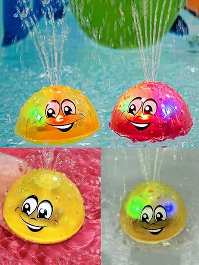 Brinquedo de banho bola spray luz chuveiro giratório piscina brinquedos para crianças crianças criança natação festa banheiro brinquedo luz LED presente