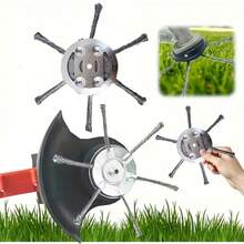 Heavy-Duty 6-Inch Lawn Mower Head Replacement Professional Grade Sharp Cutting Edges For Grass, Moss Control Compatible With Weeders, Trimmers, Lawn Mowers - Durable Construction, Lawn Mower Accessories, Robust Blade Design, Sturdy Blades