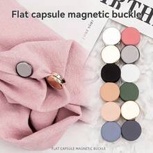 1Pair/2/4Pairs Flat Colorful Magnetic Clasp Veil Scarf Clip, Shawl Brooch Windbreaker Shawl Multi-Functional Anti-Slip Magnetic Clasp