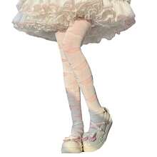 Benefeet Sox Womens Sheer Tights High Waist Sexy Lace Pantyhose Transparent Stockings Nylon Silk See Through Thin Long Socks-3938 - 多色10 - 查看 1