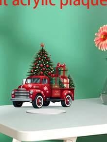 2D Acrylic Christmas Tree Decor, Suitable For Living Room, Garage Or Cafe Holiday Home And Office Decoration, Ideal Gift For Friends And Family, Made Of Acrylic Material