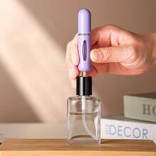 5/3/1 pieza Botella atomizadora de perfume recargable de 5ml para viajes, rociador de niebla fina portátil, base de plástico, botella rociadora de perfume recargable, adecuada para perfumes y recargas líquidas, excelente para viajes, entrenamiento, campamento, crucero, útiles escolares, regalos para hombres y mujeres