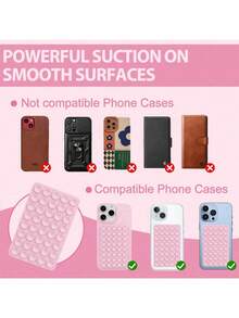 1PC Silicone Sucti On Phone Case Mount,Phone Suction Grip,Octobuddy,Sticky Phone Grip, Adhesive Phone Stand Sticky For Cell Phone