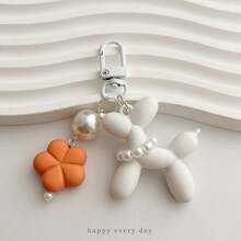 1pc Assorted Phone Strap, Earphone Accessories Decoration - Balloon, Cartoon Circle, Flower, Keychain, Rubber Pendant, Dog Earphone, New Fashion Accessory Gift Suitable For Family, Sisters, Friends, Couples, Daily Wear And Holidays