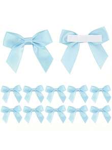 迷你缎带蝴蝶结自粘缎带蝴蝶结可爱小丝带小蝴蝶结用于礼品包装小蝴蝶结小蝴蝶结用于圣诞节工艺品生日派对婚礼装饰 - 彩色 - 查看 10