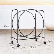 Outsunny Suportes para lenha - Preto - Ver 7