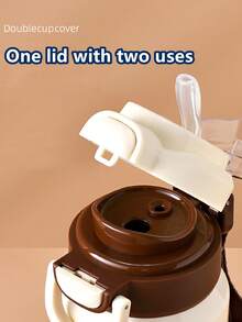 1pc 600ML Snoopy Stainless Steel Vacuum Insulated Water Bottle, Large Capacity Student Cup, Portable Sports Tumbler Cup With Straw, For Men & Women - Multicolor - View 6