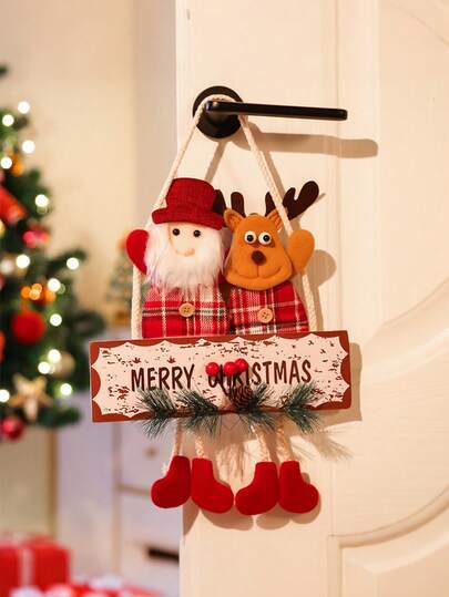 1pc Christmas Hanging Ornament - Santa Claus, Snowman, Reindeer, Durable Indoor/Outdoor Holiday Home Decor, Seasonal Gift
