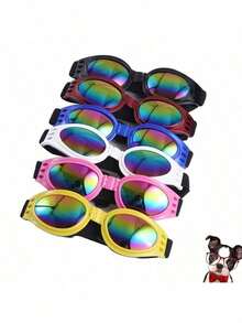 1 件装宠物折叠式太阳镜防紫外线护目镜，适用于猫狗 - 彩色 - 查看 1