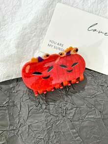 1pc Acrylic Halloween Themed Claw Hair Clip, Suitable For Decorating Hair On The Back Of The Head, Hair Accessory For Party And Street Wear Winter Hair Clutch Elegant Claw Clips