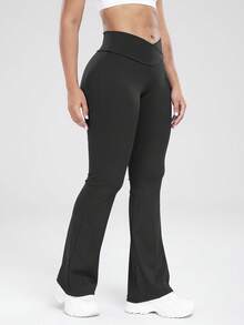 3 Pack Women's High Waist Butt Lifting Flare Yoga Pants – Tummy Control, Slim Fit, Stretchy & Comfy Leggings For Workout, Casual & Daily Wear - 黑灰粉 - 查看 3