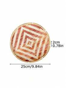 1 件竹制装饰托盘、家用干燥储物篮、家居用品、节日礼物创意家用盘子、迷你竹制品 | 适合所有季节使用 - 彩色 - 查看 14