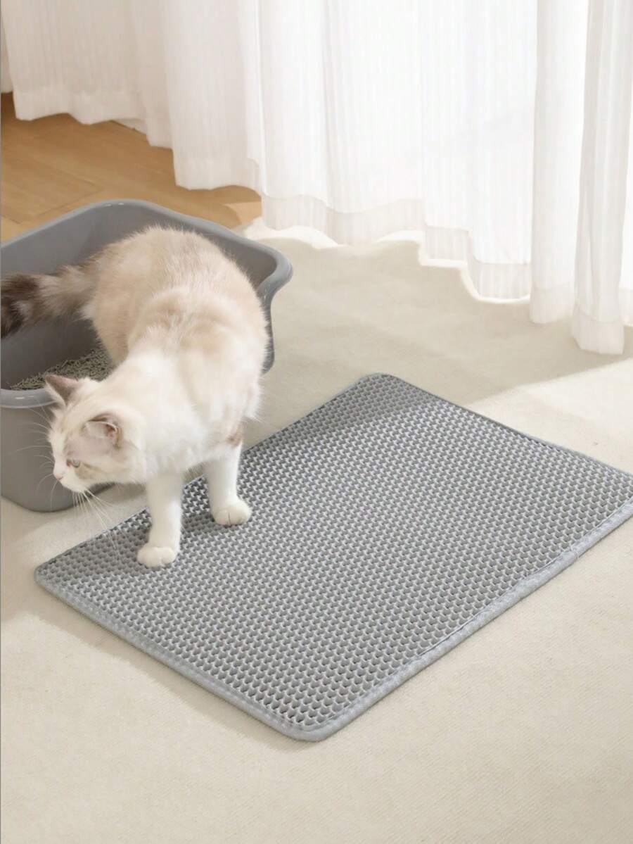 Cat Litter Mat Water Urine Proof Double Layer Pet Foldable Cat Litter Trapping Pet Carpet Bed Pads For Cats Pet Clean Supplies