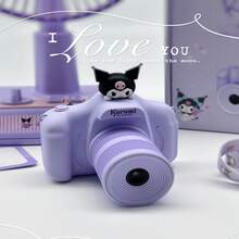 SANRIO 4000万像素数码相机，配备前后双高清摄像头，卡通造型，内置MP3播放器和游戏功能，支持1080P视频录制，支持TF卡（TF卡需另购），USB充电，电池续航4-5小时，适合作为礼品/收藏品，附赠挂绳 - X12-Purper - 查看 2