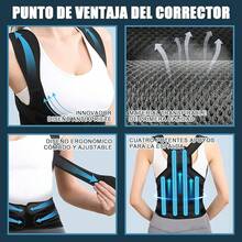 Faja postural de espalda, corrector de postura mujer, férula lumbar de soporte ajustable para aliviar el dolor de hombros y espalda, jorobado correcto, unisex (Medium) - Grande - Ver 6