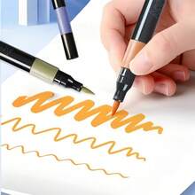 80pcs Acrylic Marker Pen, Small Black Box, Soft Tip, Non-Permeable Paper, Stackable Color Pen, Art Special Pen, Waterproof Quick-Drying Set Pen