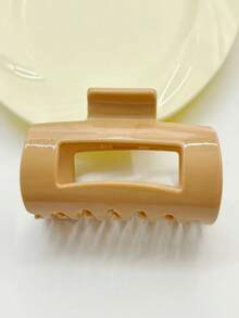 6pcs/3pcs/1pc Solid Color Women Soft Silicone Round Square Hair Claw, Anti-Collision Protective Hairclip, Fashion Minimalist Elegant Hair Accessory Suitable For Daily Wear, Showering, Makeup Winter Claw Clips Elegant Hair Clips Fashion Hair Clutch