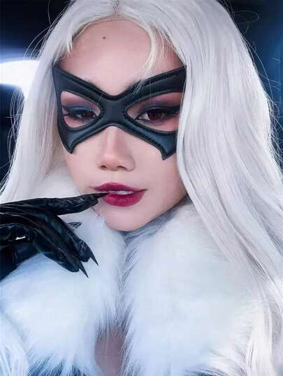 1PC Women Sexy Mask Blindfold Cosplay PU Leather Adjustable Mask Masquerade Ball Party Carnival Costume Props