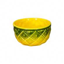 Ceramic Bowl Decorated With Kiwi, Watermelon, Papaya, Pineapple, Passion Fruit, And Acai - 鳳梨 - 查看 1