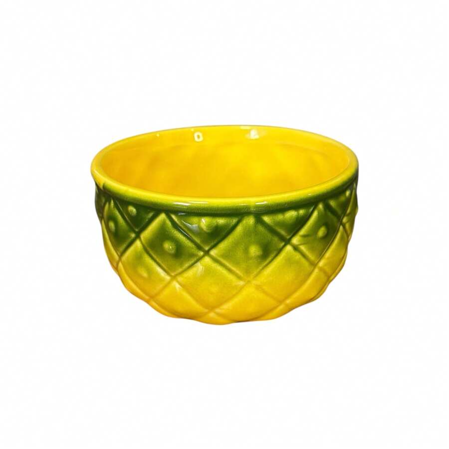 Ceramic Bowl Decorated With Kiwi, Watermelon, Papaya, Pineapple, Passion Fruit, And Acai - 鳳梨 - 查看 1