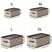 1 pièce Boîte de rangement pour vêtements grise avec poignée, organisateur de garde-robe, boîte de rangement à tiroirs, organisateurs de placard pliables en tissu pour vêtements, jeans, pulls, soutiens-gorge, boîte de rangement multifonctionnelle pour dortoir pour jouets et vêtements, pour décorations d'automne, décorations de fête, décorations de chambre, décorations de maison, décorations de chambre à coucher