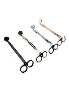 1件装黑色/金色/银色蜡烛芯修剪器/灭烛器/浸烛器/抛光器，带手柄，不锈钢烛芯切割器/剪刀，蜡烛火焰抛光器，适合蜡烛爱好者、礼品、日常使用，安全熄灭蜡烛芯火焰，装饰性灭烛器/切割器/剪刀/浸烛器 - 彩色 - 查看 3