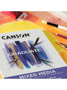 EstiloCanson - Bloc De Medios Mixtos Para Graduados, Plegable, 9 X 12 Pulgadas, 20 Hojas|   Papel De Artista Para Adultos Y Estudiantes, Acuarelas, Medios Mixtos, Marcadores Y Diario De ArteVersióN Mejorada - 1 - Ver 2