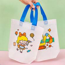 1set Reusable Multicolor Bags With Various Patterns - Cute Art Party Favors, Colorful Bags, Art Activity And DIY Craft Gift Bags - Multicolor - View 4