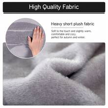Soft Stretch Sofa Cover Thick Plush Slipcover Furniture 360° Full Protector Sofa Non-Slip With Elastic Bottom Washable - Silver Gray - View 3