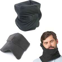 VXMBNB Almoh de Viaje,Protección del Cuello,Almoh de Viaje para el Cuello,Ajustable,compacta,Adecuado para hogar,Oficina, Viajes de Larga distanciaetc. (Negro) - Ceniza - Ver 1