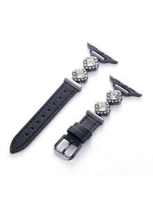 Bling Bling The Dazzling Jewelry Diamonds Complement The Noble And Elegant Young Ladies' For SE/Ultra3/2/1/S11/S10/S9/S8/S7/S6/S5/S4/S3/S2/1 Models. Luxury Faux Leather Band-Quick Release, Adjustable, Fits 38/40/41mm, 42/44/45/46/49mm Smartwatches, Women's For Apple Watch Band. - Multicolor - View 16