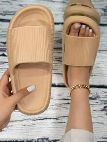 Comfortable Slippers For Women, Summer Outdoor/Indoor House Bathroom Non-Slip Durable Couple Home Slippers, Men Sandals