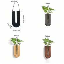 Vază de flori de perete, vază de buzunar din lemn, flori artificiale, plante, vază, stil Boho, decorare acasă, suport pentru plante, sufragerie