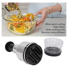Manual Food Chopper, Stainless Steel Manual Onion Chopper Hand Chopper For Vegetables, Vegetable Cutter Onion Garlic Nut Choppers For Onion Garlic Vegetables Fruit Nut - Bạc - Xem 5
