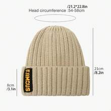 1pc Knitted Hat, Winter, Winter Warm Ear Protection Head Hat, Winter Hat, Women, Korean Style, Versatile And Fashionable, Long Label Wool Hat, Warm Ear Protection Head Knitted Hat - Multicolor - View 4