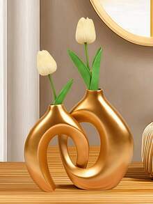 Design geometric pentru cupluri, combinație de vaze, combinație confortabilă, rotundă, boemă, gogoașă modernă, vază decorativă minimalistă nordică, potrivită pentru decorarea modernă a mesei de acasă, decorarea dormitorului, estetică, vază modernă, vază boemă, vază rotundă, vază gogoașă, vază neutră, decorare interioară