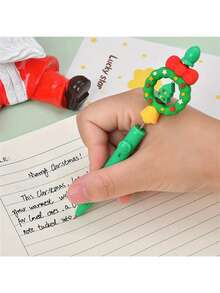 1/3 piezas Bolígrafos de punta de bola con cuentas navideñas, con diseños de árbol de Navidad, muñeco de nieve y Papá Noel, escritura suave, adecuado para mayores de 14 años, excelente para estudiantes y oficina, regalo de Navidad perfecto