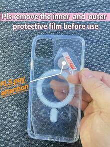 Funda protectora magnética de gel suave y transparente | Compatible con MagSafe, resistente a golpes y ultra delgada, adecuada para iPhone - transparente - Ver 8